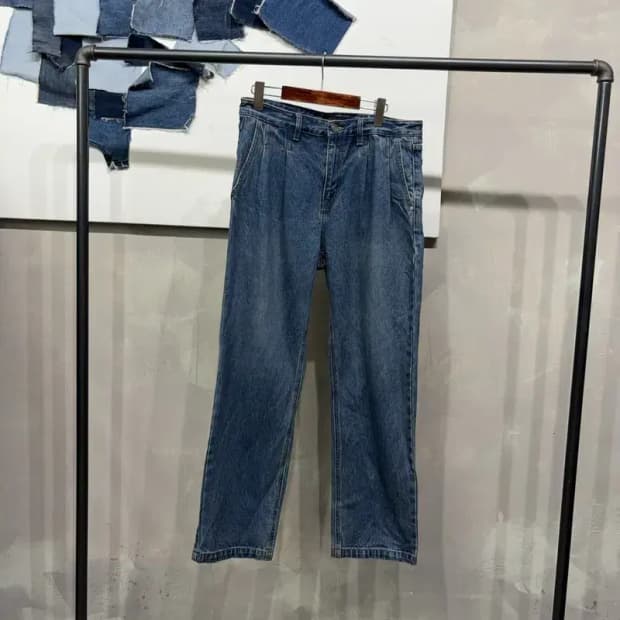 (32인치) 일꼬르소 캐주얼 투턱 청바지 데님팬츠