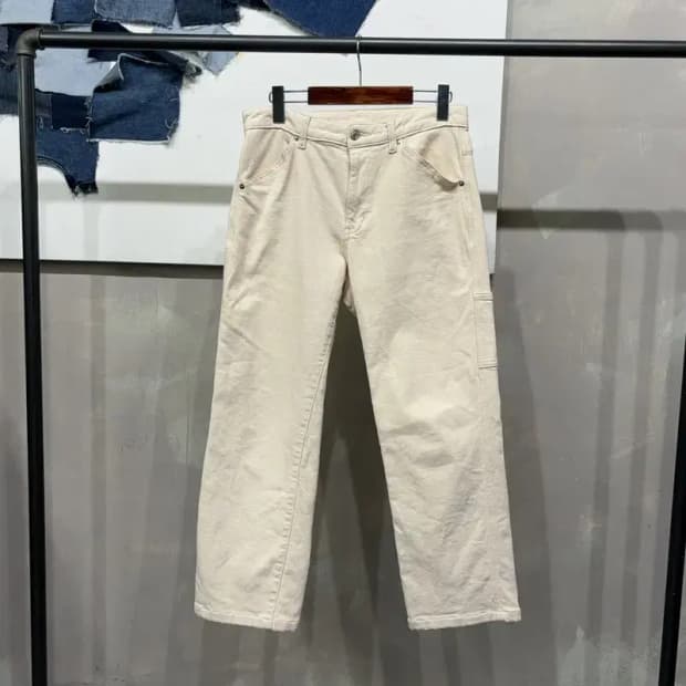 (30인치) 에잇세컨즈 캐주얼 9부 아이보리진 청바지
