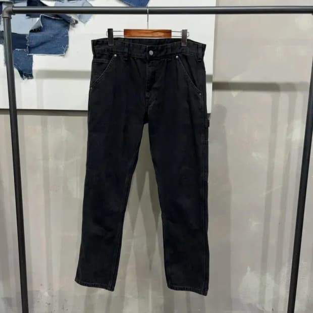 (33인치) 자라 ZARA 카펜터 흑청바지 블랙진
