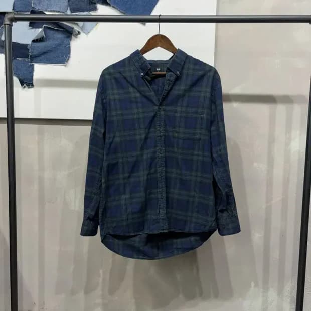 (105) 유니클로 캐주얼 스트릿 체크셔츠 남방