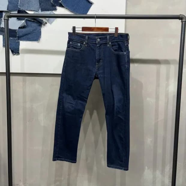 (30인치) 리바이스 502 스판 9부 진청바지 데님팬츠
