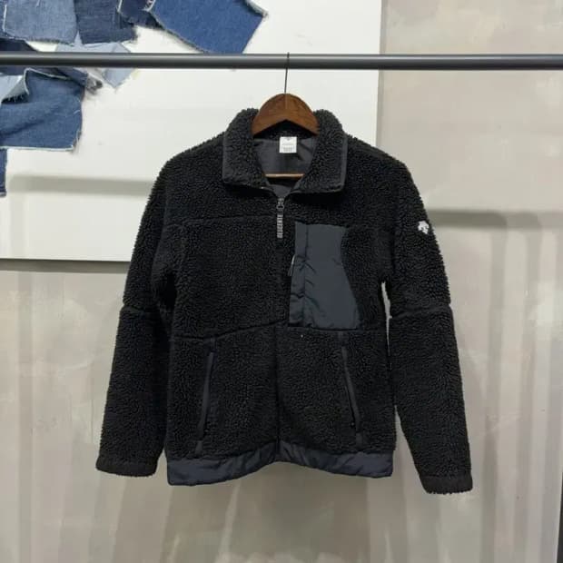 (85) 데상트 여성 양털 뽀글이 쉐르파 후리스 자켓