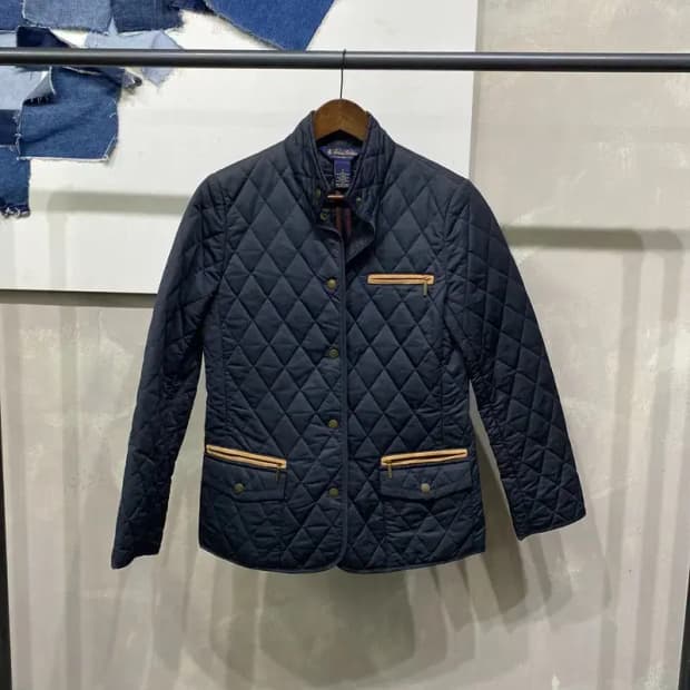 (95) 브룩스브라더스 여성 클래식 포켓 퀼팅 경량패딩 자켓