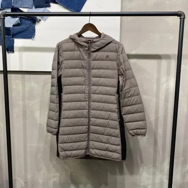 (95) 빈폴 스포츠 여성 캐주얼 구스다운 거위털 경량 롱패딩