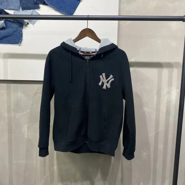 (90) MLB 뉴욕양키스 여성 캐주얼 기모 후드집업 자켓