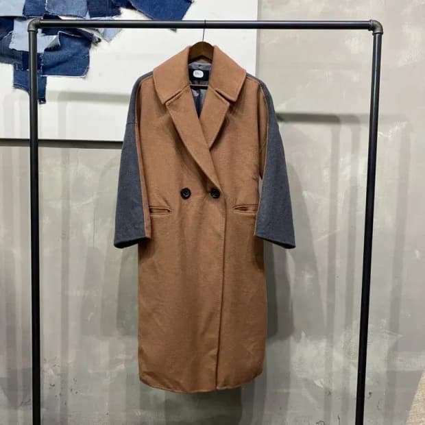 (F) 듀엘 여성 캐주얼 클래식 캐시미어 롱 코트