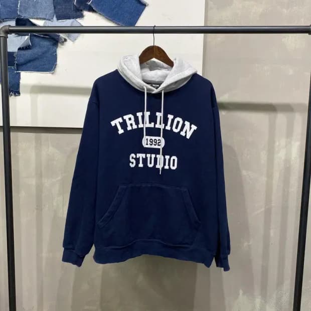 (105) 트릴리온 스트릿 캐주얼 프린팅 기모 후드티