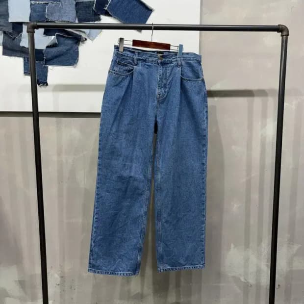 (32인치) 리 LEE 스트릿 빈티지 핀턱 데님팬츠 청바지