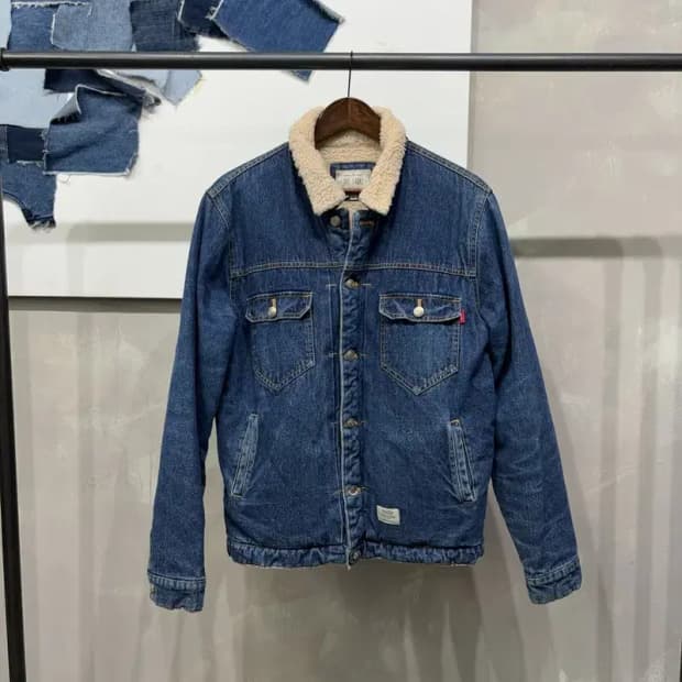 (105) 더스토리 아메카지 스트릿 양털 쉐르파 데님 자켓