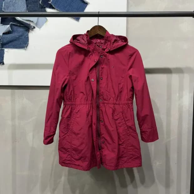 (80) 타미힐피거 여성 캐주얼 핑크 야상 바람막이 자켓