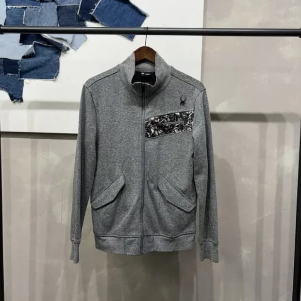 (100) 스파이더 캐주얼 스트릿 프린팅 저지 집업 자켓