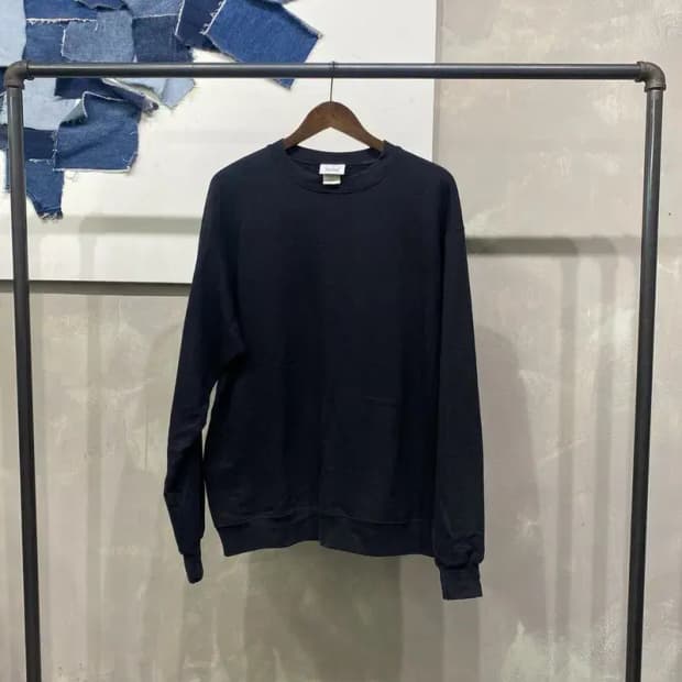 (105) 챔피온 스트릿 기모 블랙 맨투맨 긴팔 티