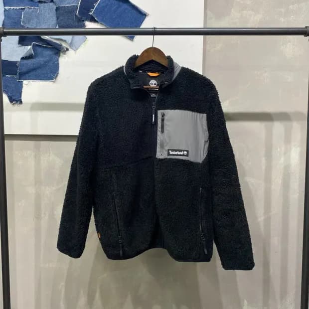 (105) 팀버랜드 캐주얼 뽀글이 후리스 플리츠 자켓