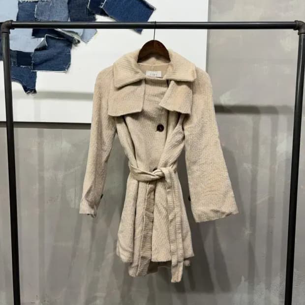 (85) 타임 한섬 여성 모직 트렌치 코트