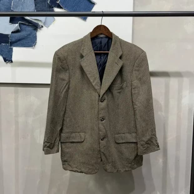 (100) 랑방 명품 빈티지 올드스쿨 캐시미어 블레이저 자켓