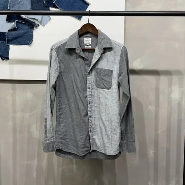 (95) 헤지스 캐주얼 클래식 배색 셔츠 남방