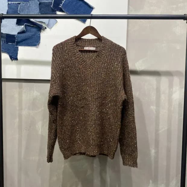 (100) 에잇세컨즈 여성 캐주얼 브이넥 니트