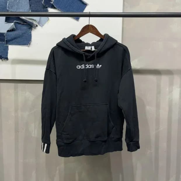 (95) 아디다스 스트릿 기모 자수 후드티