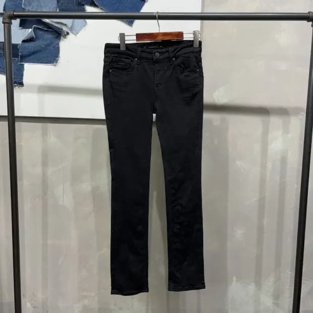 (25인치) 버커루 여성 캐주얼 스판 블랙진 흑청바지