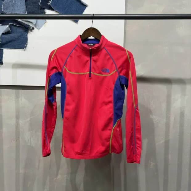 (85) 노스페이스 여성 등산 아웃도어 반집업 긴팔 티