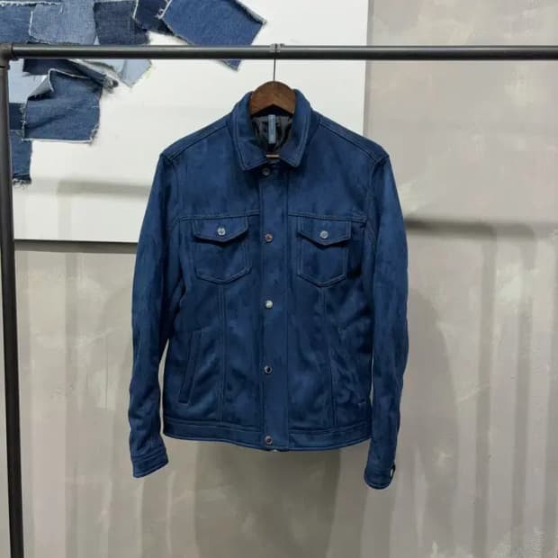 (100) 자라 ZARA 캐주얼 스웨이드 트러커 자켓