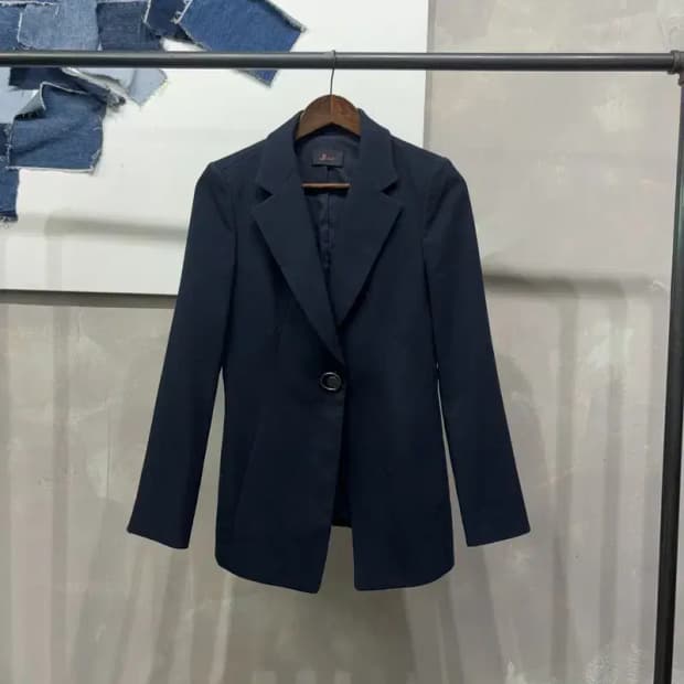 (85) 지고트 여성 원버튼 하프 블레이저 자켓