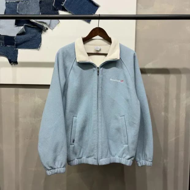 (100) 리복 스트릿 캐주얼 후리스 플리츠 자켓