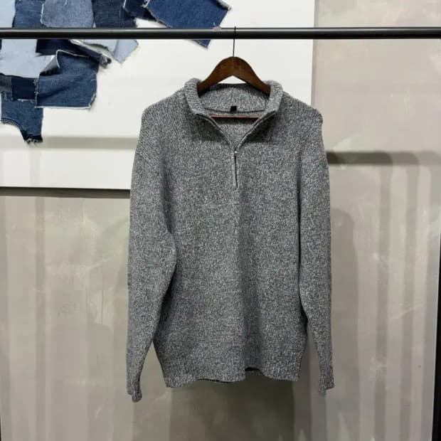 (105) 유니클로 캐주얼 반집업 니트