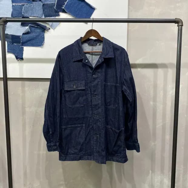 (105) 유니클로 캐주얼 스트릿 데님 청 하프 자켓