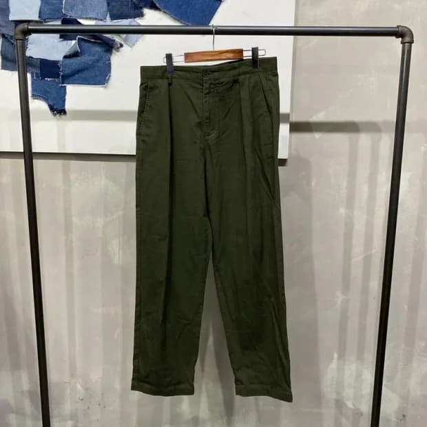 (32인치) 무신사스탠다드 캐주얼 핀턱 코튼팬츠 면바지