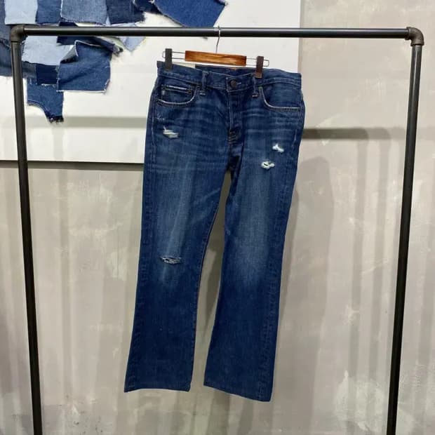 (33인치) 아베크롬비 빈티지 슬림 부츠컷 진청바지 데님팬츠