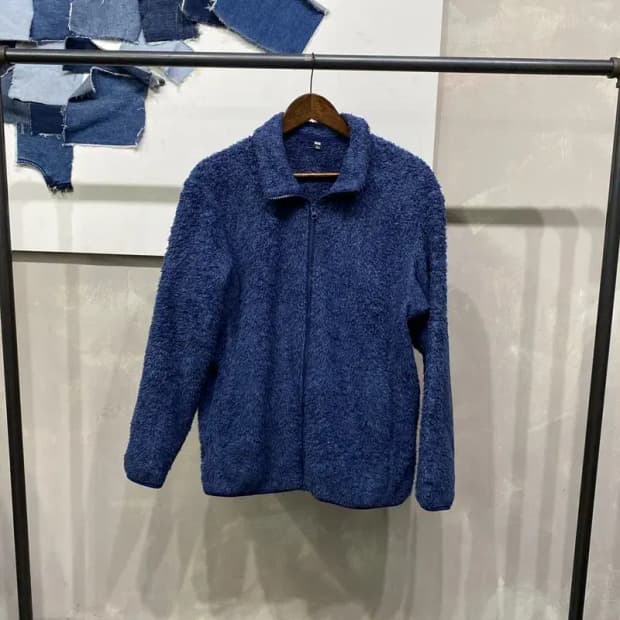 (105) 유니클로 캐주얼 후리스 플리츠 자켓