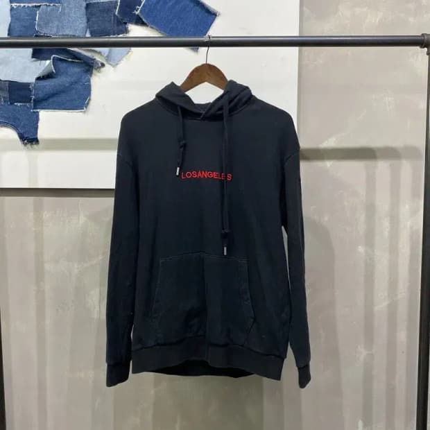 (100) 게스 캐주얼 자수 후드티