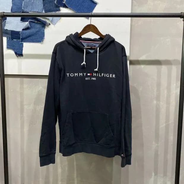 (110) 타미힐피거 캐주얼 자수 기모 후드티