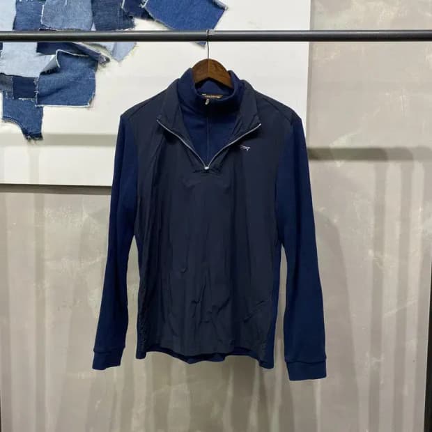 (100) 루이까스텔 골프 스포츠 반집업 니트 풀오버 긴팔 티