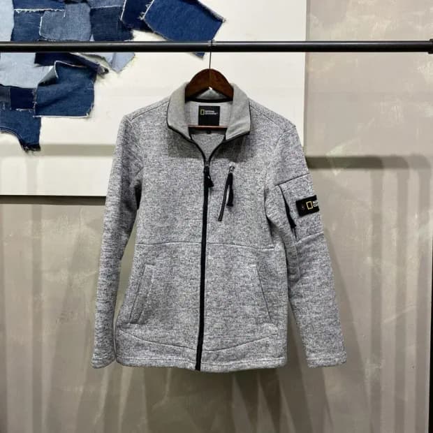 (95) 내셔널지오그래픽 아웃도어 와펜 후리스 플리츠 자켓