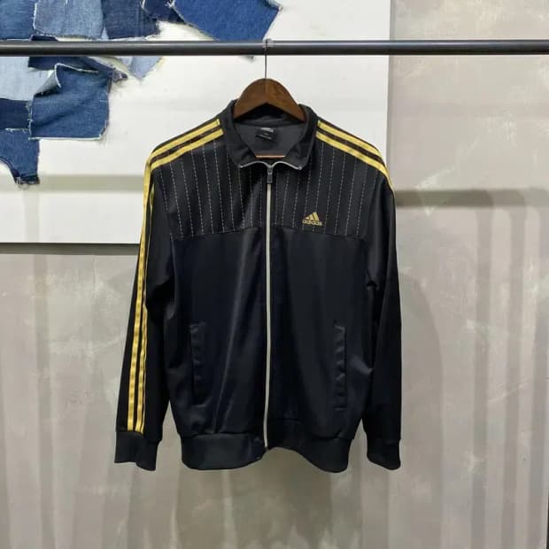 (100) 아디다스 스트릿 검금 저지 집업 자켓
