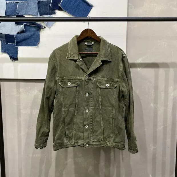 (105) 자라 ZARA 스트릿 피그먼트 데님 트러커 자켓