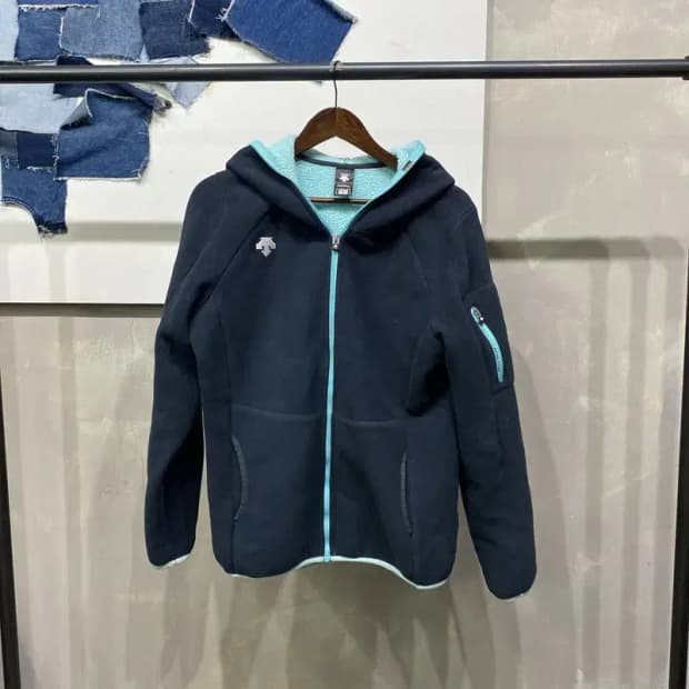 (100) 데상트 캐주얼 양털 기모 후리스 후드집업 자켓