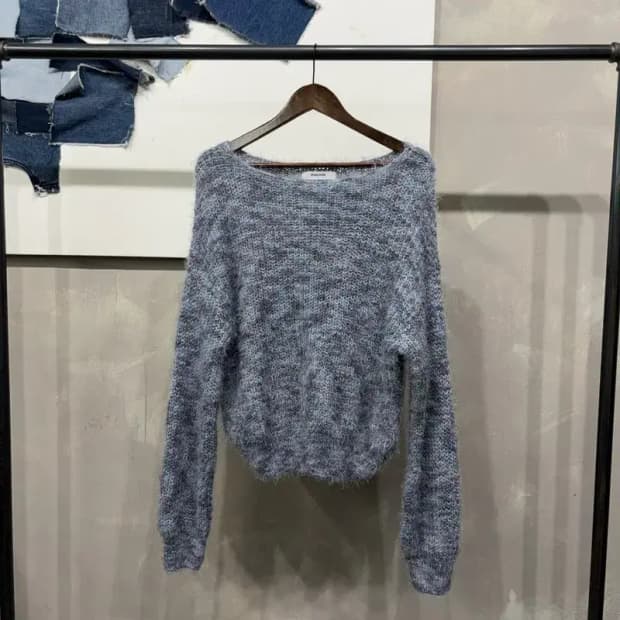 (F) 에잇세컨즈 여성 캐주얼 라운드넥 부클 니트