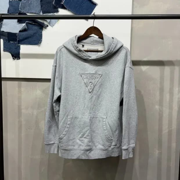 (105) 게스 캐주얼 스트릿 빅로고 후드티