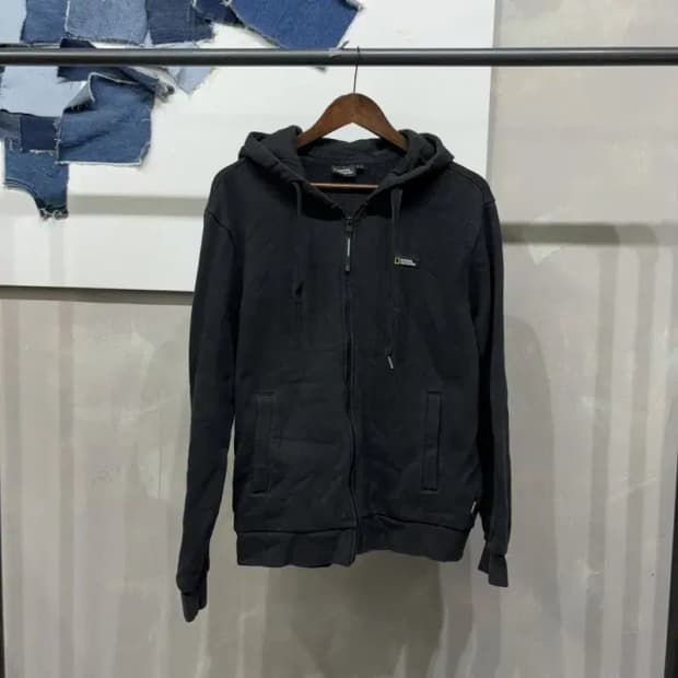 (100) 내셔널지오그래픽 캐주얼 기모 자수 후드집업 자켓