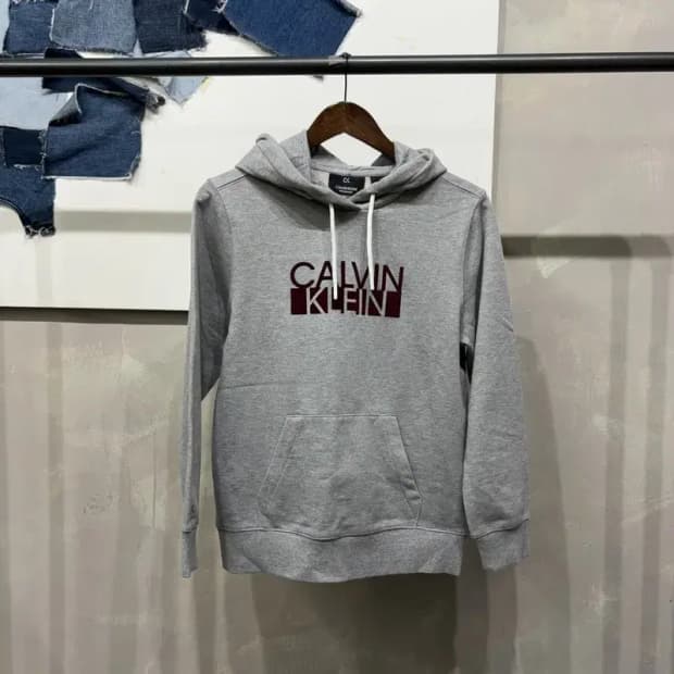 (90) 캘빈클라인 CK 캐주얼 자수 로고 후드티