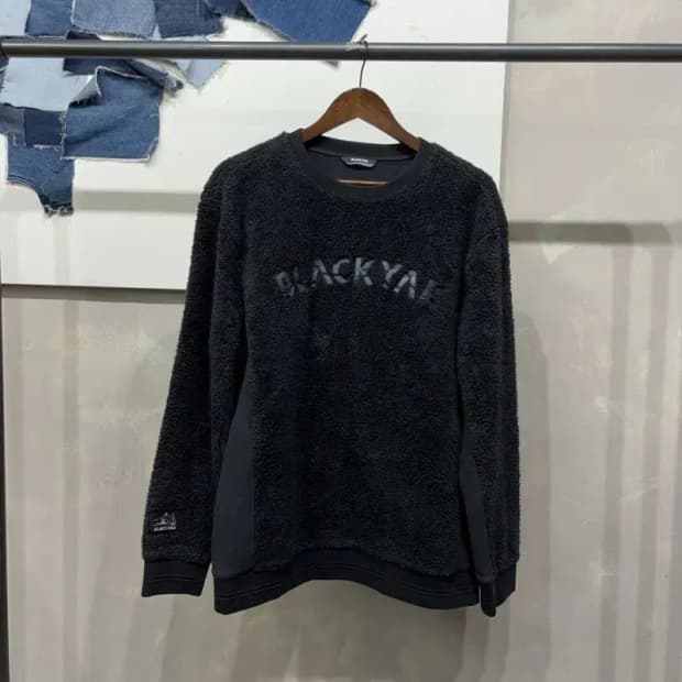 (110) 블랙야크 캐주얼 후리스 기모 맨투맨 긴팔 티