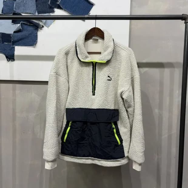 (105) 퓨마 스트릿 캐주얼 양털 뽀글이 후리스 아노락