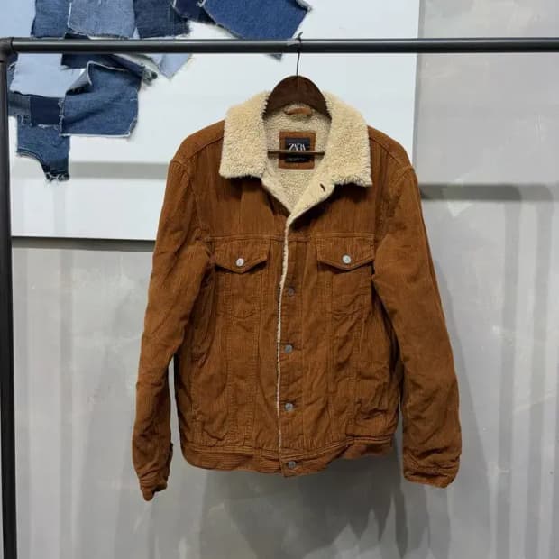 (100) 자라 ZARA 캐주얼 코듀로이 골덴 양털 쉐르파 자켓