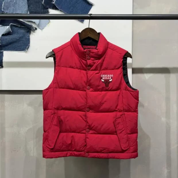 (90) NBA 시카고불스 농구 캐주얼 덕다운 오리털 패딩 조끼