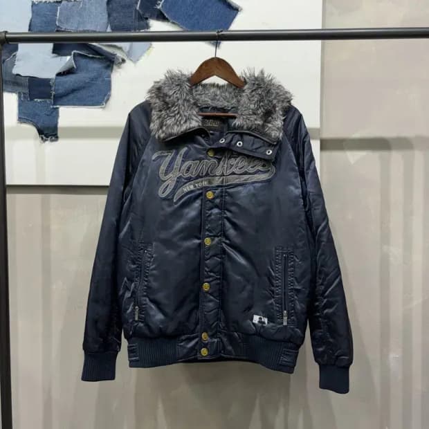 (105) MLB 뉴욕양키스 농구 스트릿 퍼 패딩 바시티 자켓