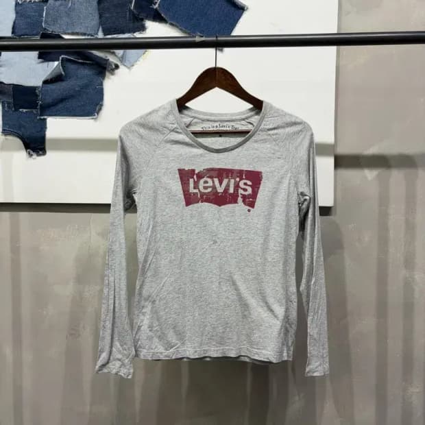 (95) 리바이스 여성 빈티지 빅로고 롱슬리브 긴팔 티