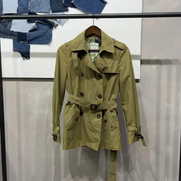 (90) 빈폴 여성 캐주얼 더블버튼 숏 트렌치코트